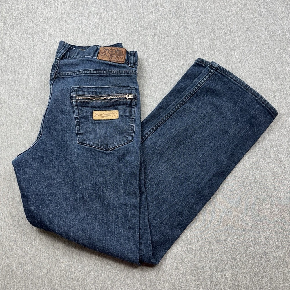 Lifted Research Group LRG Jeans‎ Men 36x32 Blue Distressed Y2K Straight Leg